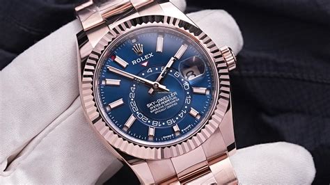 rolex sky dweller blue dial on wrist|Rolex Sky-Dweller for sale.